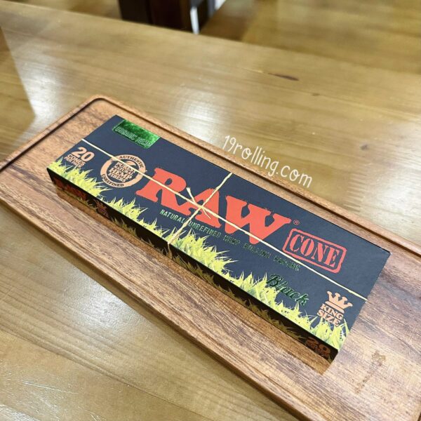 Box-20RAW-Black Organic-Hemp-Cones-Kingsize